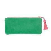 Velvet Makeup Pouch | Meadow Green